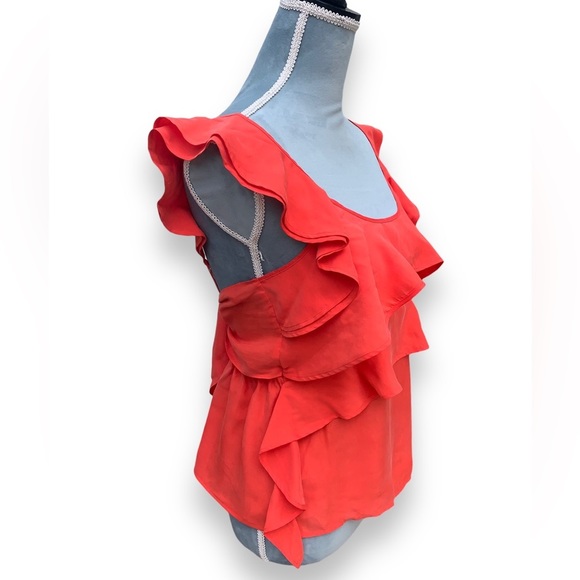 Club Monaco Silk Rowlen Cropped Tie Top Size Medium - Picture 3 of 9